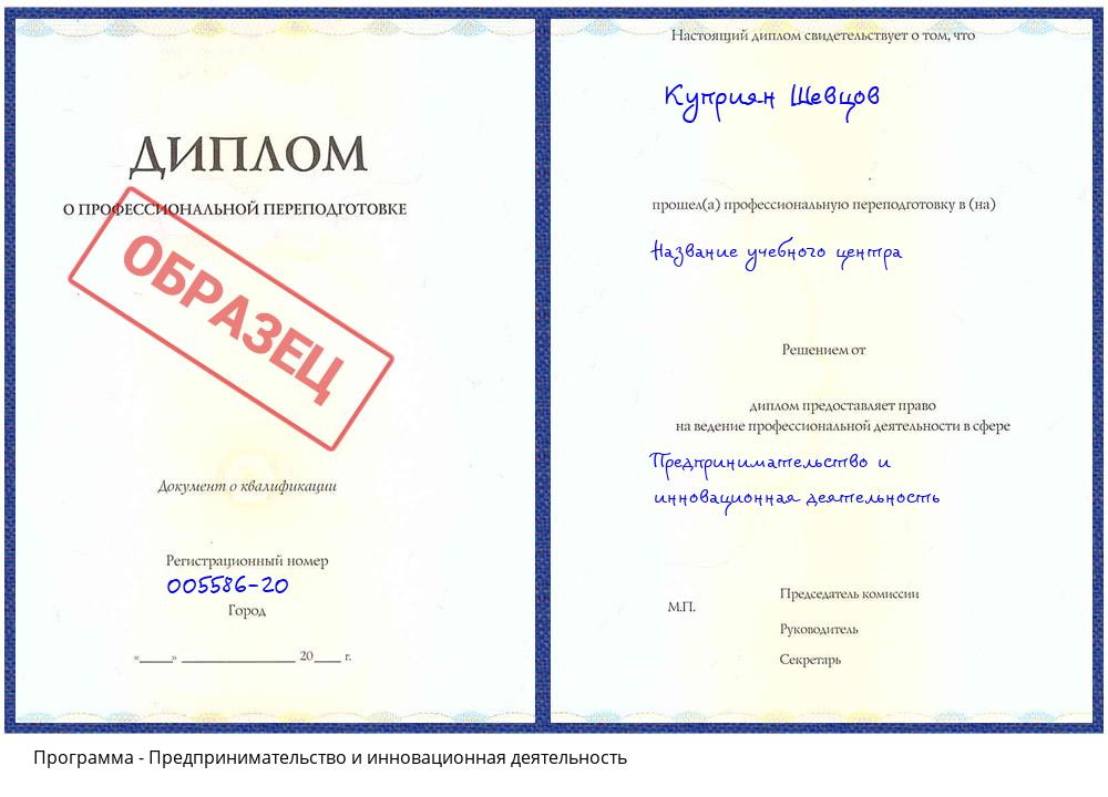 Предпринимательство и инновационная деятельность Пугачёв